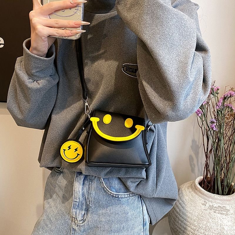 Kids Girls Fashion Casual Smiley Crossbody Bag