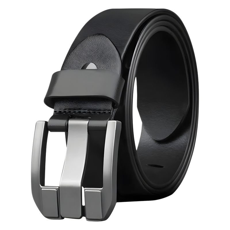 Men Fashion Casual Business Square Pin Buckle PU Belt