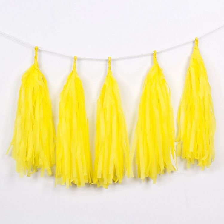 Birthday Party Paper Tassel Pull Banner Wedding Background Layout Ribbon Decoration Supplies