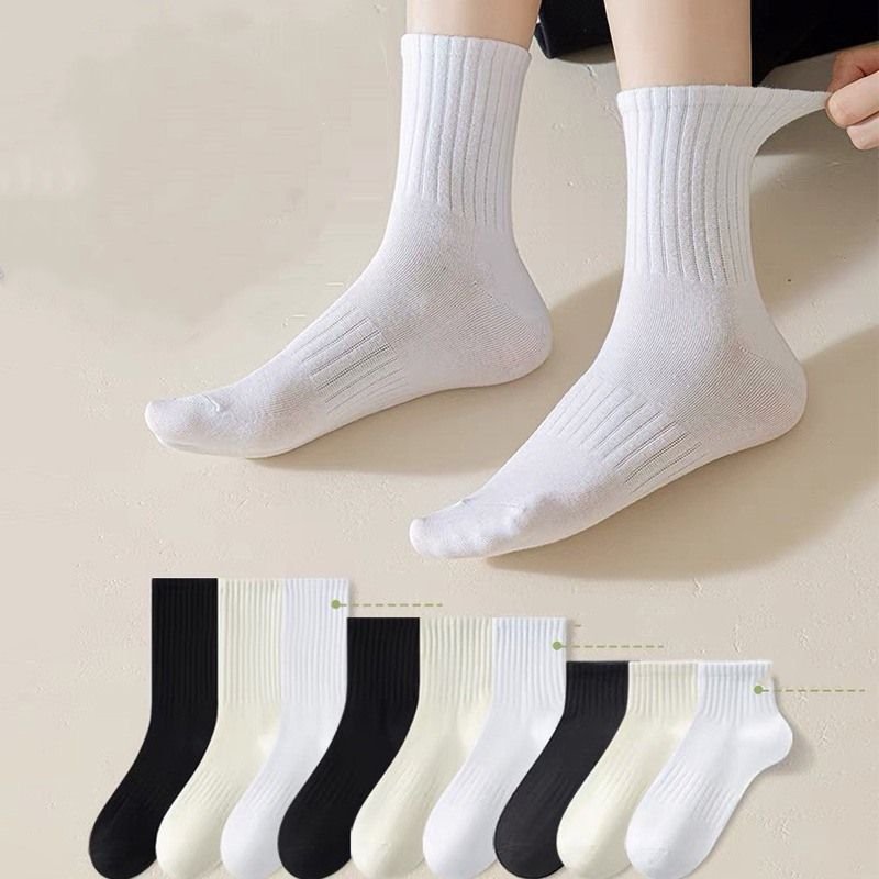 Women Basic Pure Cotton Solid Color Ankle Socks Custom