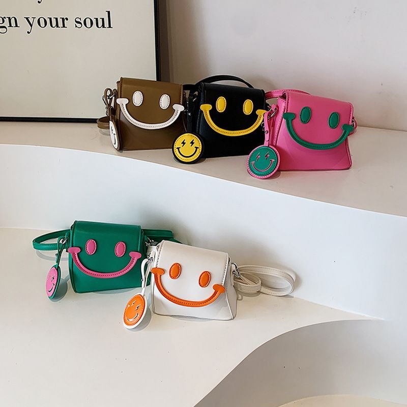 Kids Girls Fashion Casual Smiley Crossbody Bag