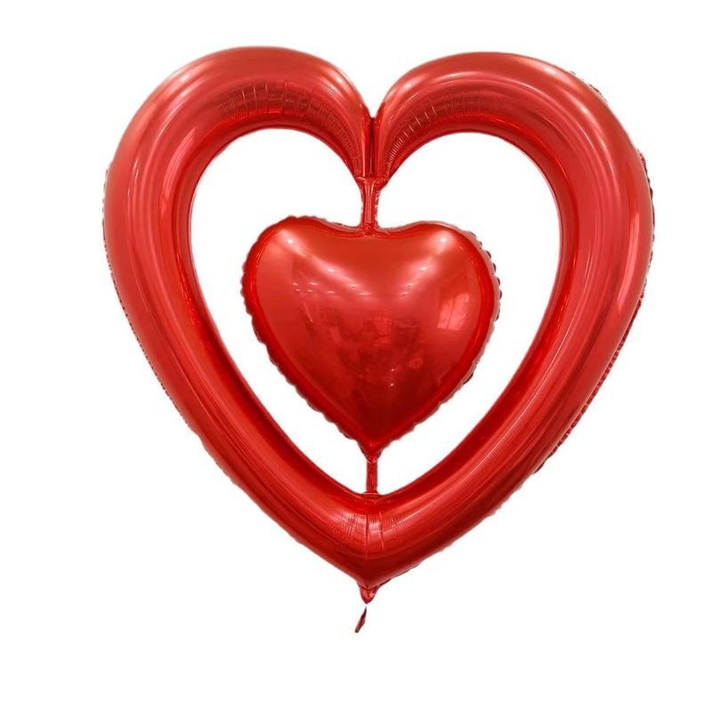 Heart In Heart Balloon Aluminum Film Valentine'S Day Decoration