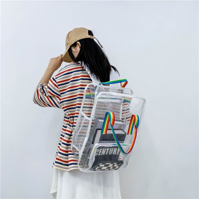 Fashion Large Capacity Pvc Clear Backpack