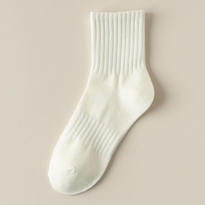 Women Basic Pure Cotton Solid Color Ankle Socks Custom