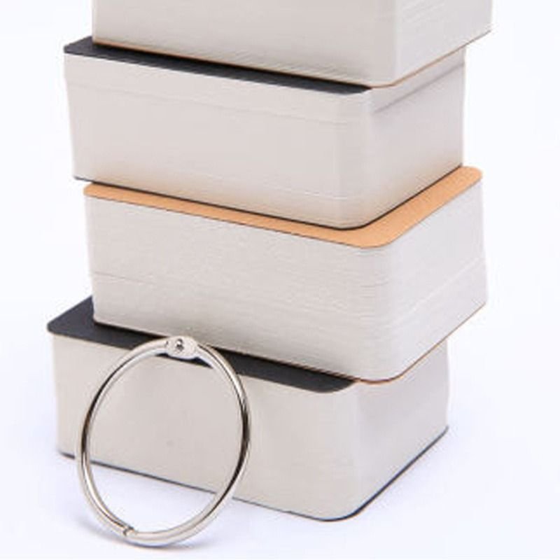 Simple Blank Small Card Portable English Words Memorizing Word Card Memory Ring Button