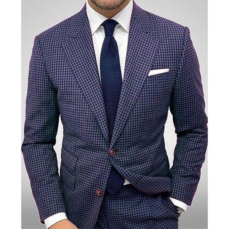 Men Fashion Casual Party Stripe Print Long Sleeve Lapel Suit