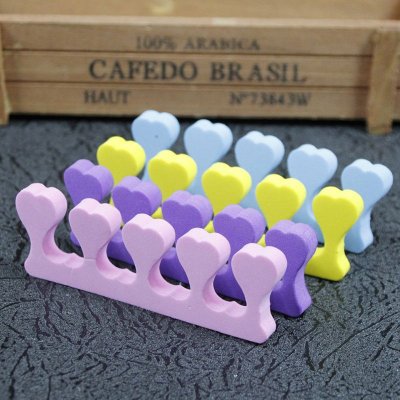 Toe Finger Sponge Separator Peach Heart Finger Separator Nail Art Shop Nail Polish Fixed Disposable Toe Divider 100pcs/Set