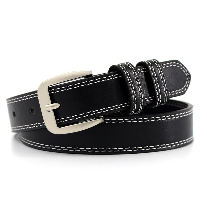 Women Vintage Fashion Pin Buckle Decorative PU Belt