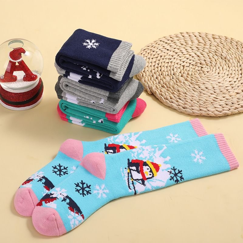 Children Outdoor Sports Thick Warm Long Tube Ski Socks