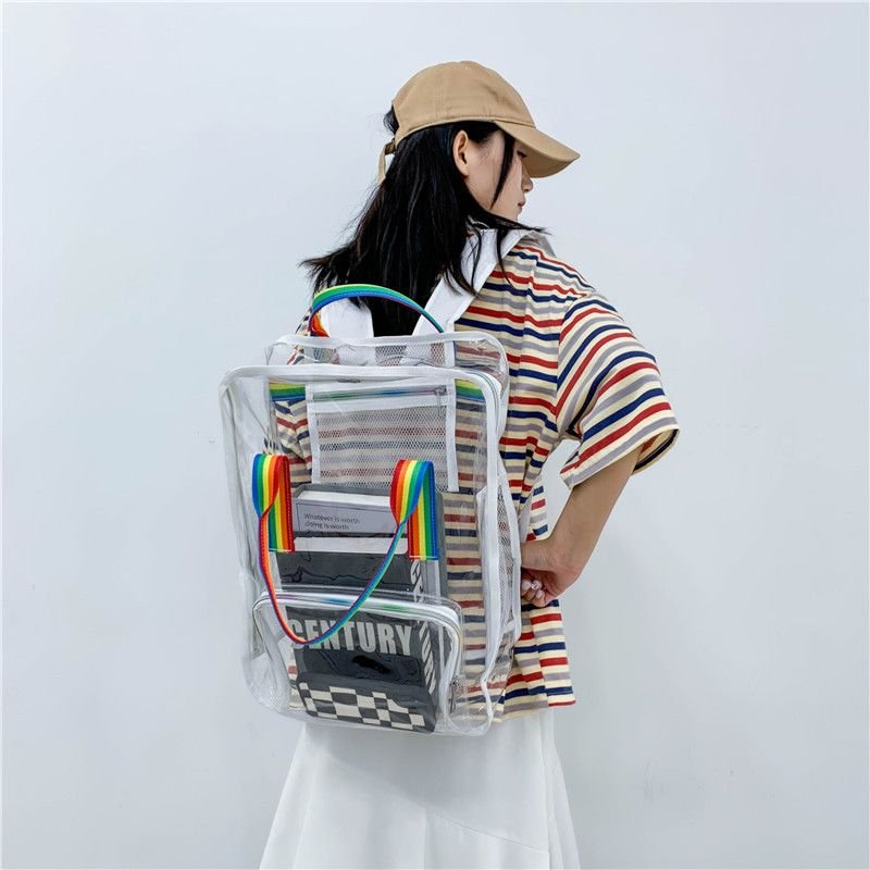 Fashion Large Capacity Pvc Clear Backpack