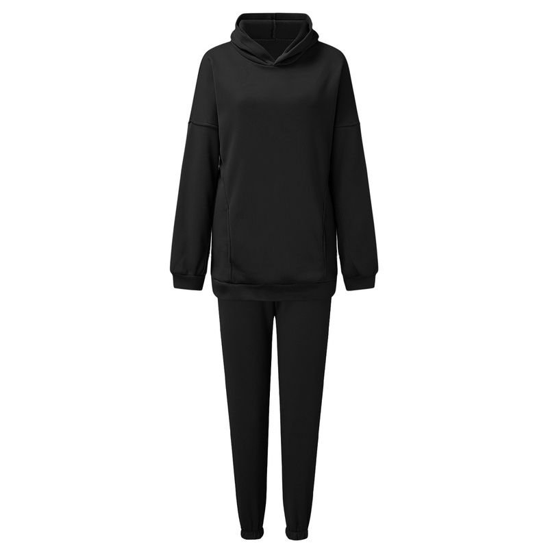 Autumn And Winter Women Fashion Casual Sports Hoodie Pants Two-Piece Set