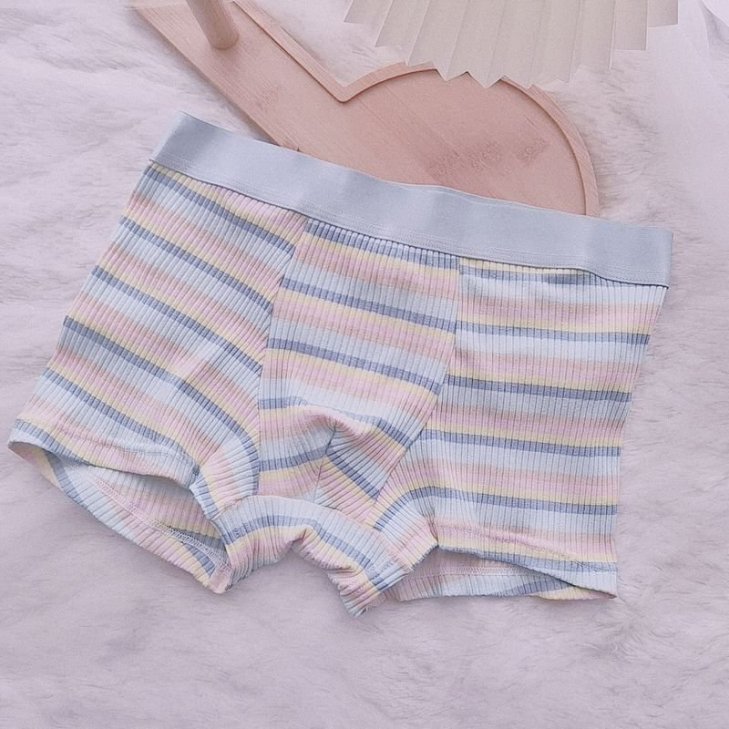 Fashion Sexy Stripe Low Waist Breathable Couple Underwear