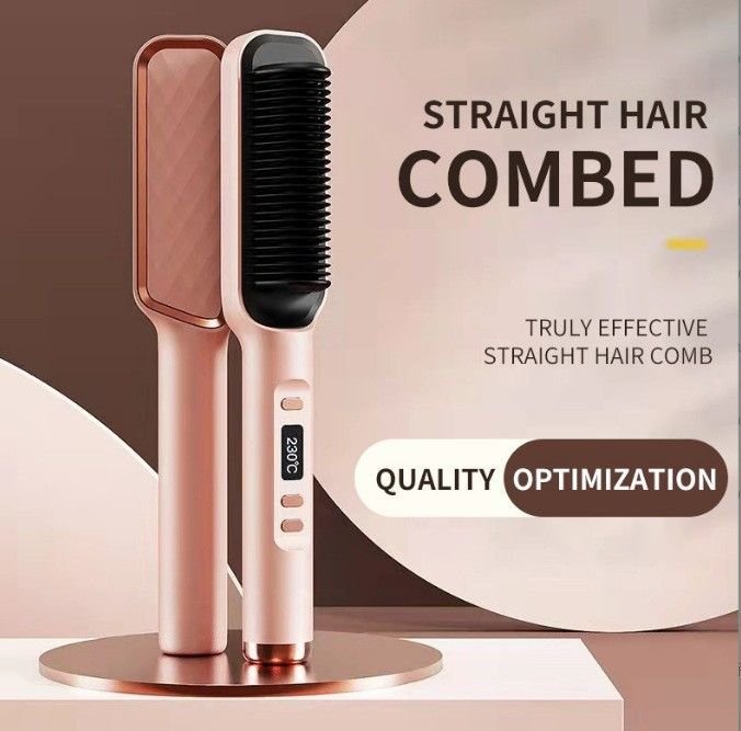 Lazy Curling Iron Straight Hair Curling Dual-Purpose Splint Electric Hair Comb Straightener Appliance