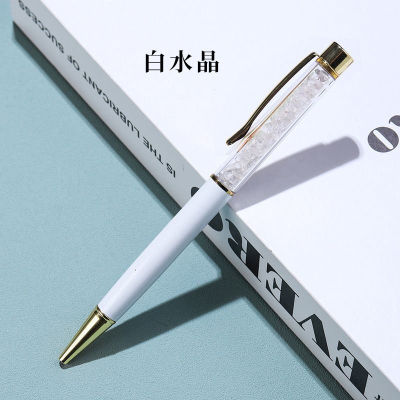 Simple Neutral Natural Crystal Gravel Ballpoint Pen