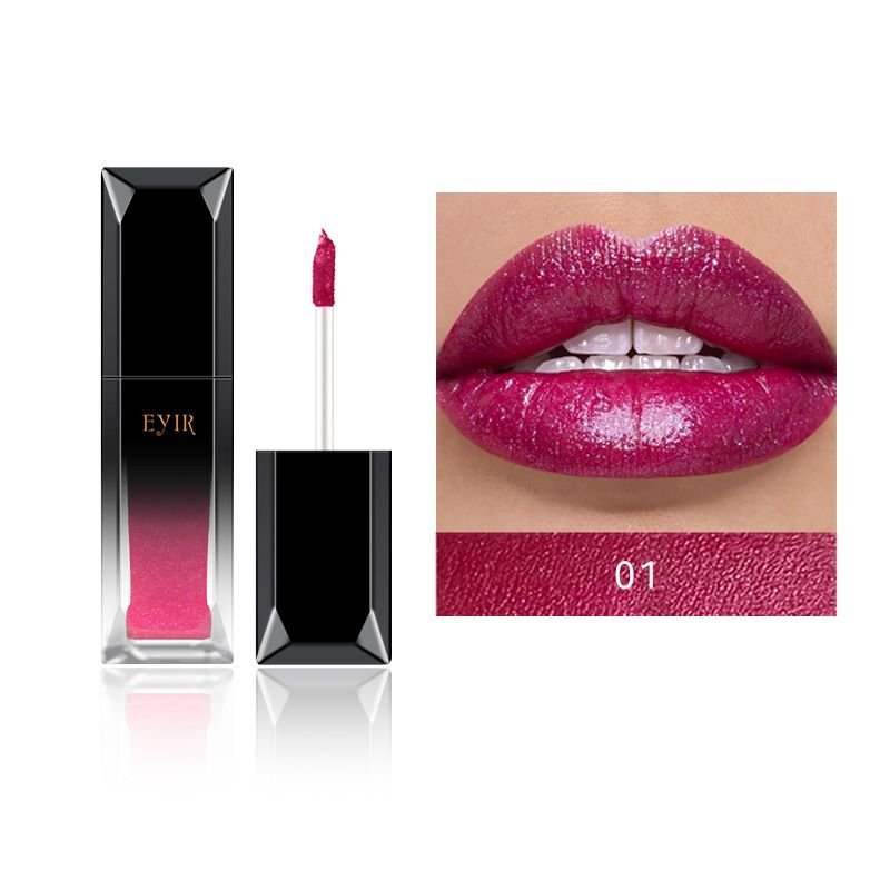 EYIR Women Long-Lasting Easy-To-Color Metallic Pearlescent Liquid Lipstick