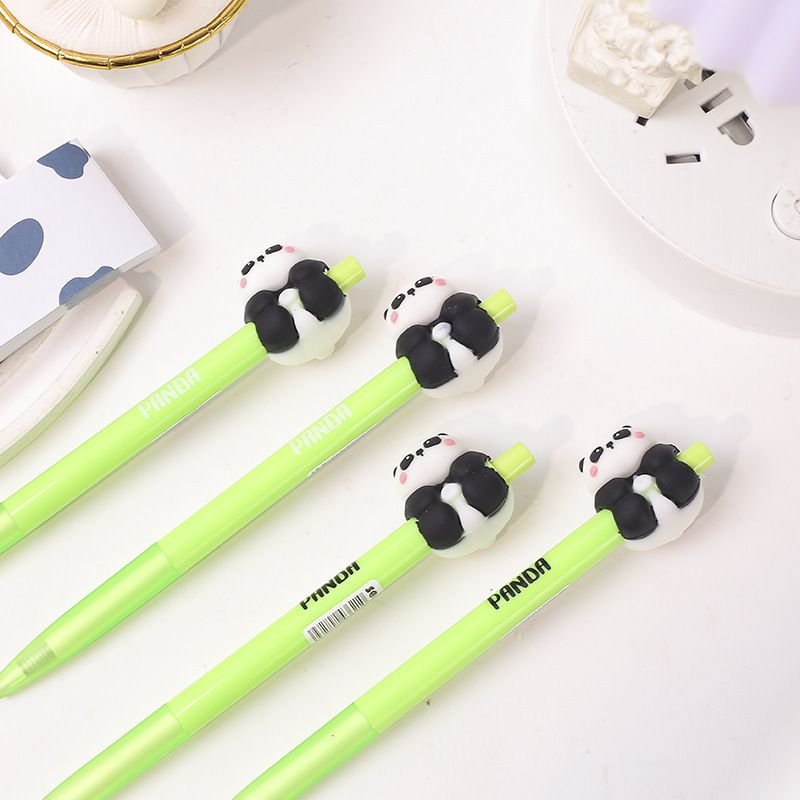 Cartoon Cute Press Panda Mechanical Pencil Gel Pen Student Stationery