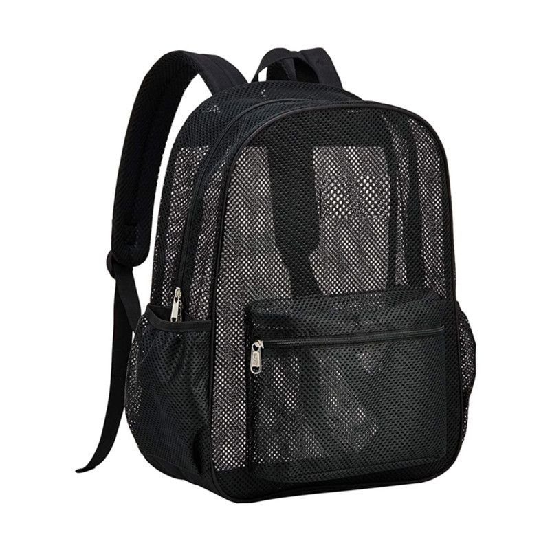 Simple And Fashion Perspective Mesh Large Capacity Backpack