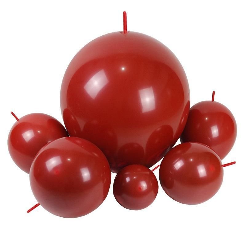 Double Tail Pomegranate Red Thick Balloon Wedding Party Decoration