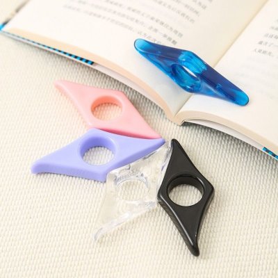 Sheintemu Thumb Book Support Acrylic Press Bookmark Press Book Reading Aid