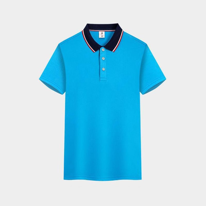 Unisex Color Matching Lapel Advertising Logo Custom Polo Shirt