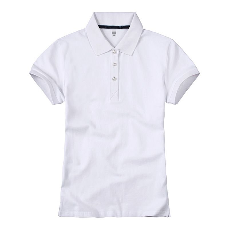 casual Cotton Women Spring Summer Printed custom Basic polo shirt