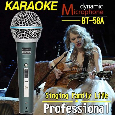 Pop Beta 58 Green Microphone Portable Super Sensitive Mic For Outdoor Stage Performance Host Lectures Pc Ktv Speaker