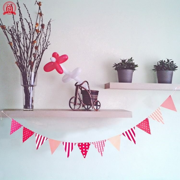 Birthday Party Paper Pennant Wave Point Colorful Flag Diy Banner