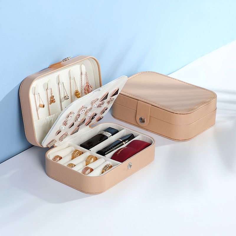 Jewelry Box High-End Packaging Box Wedding Earrings Necklace Ring Jewelry Storage Box Pu Leather Jewelry Box