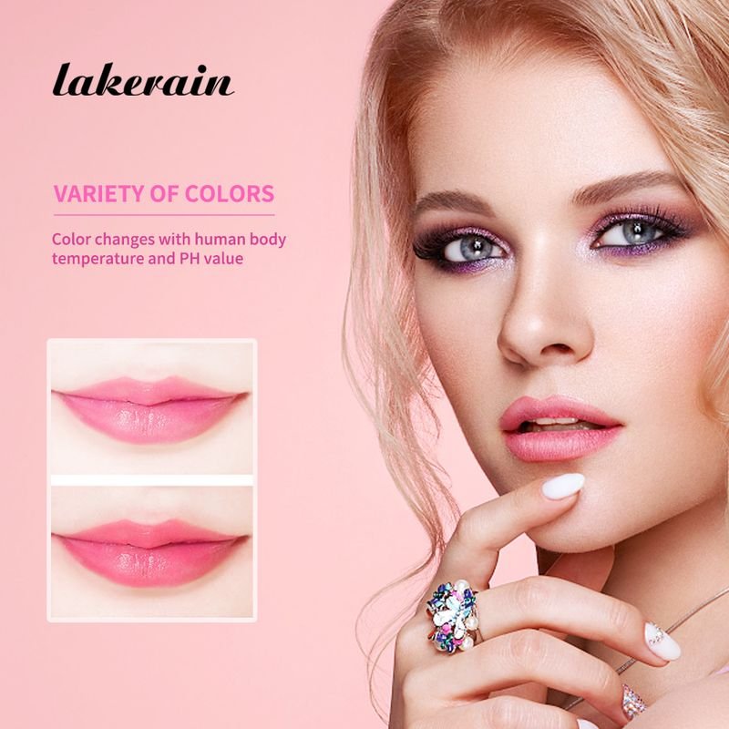 Lakerain Women Non-Stick Cup Warm Moisturizing Long-Lasting Lipstick