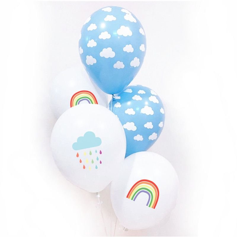 Children Birthday Party Decoration Rainbow Colorful Balloon Raindrop Balloon Set