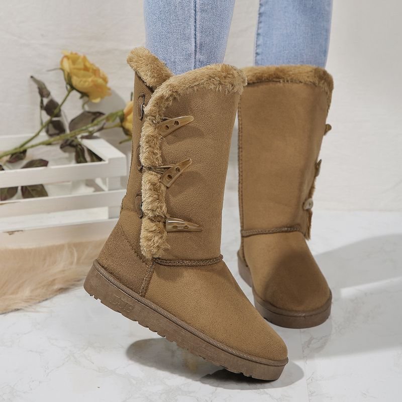 Autumn Winter Women Fashion Plus Size Warm Fleece-Lined Thick-Soled Snow Boots