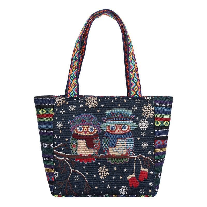 Ethnic Retro Large Capacity Canvas Tote Bag