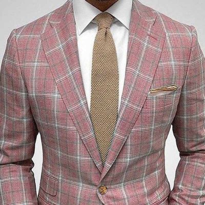 Men Fashion Casual Party Stripe Print Long Sleeve Lapel Suit