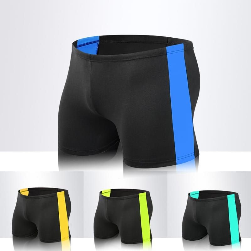 Men Fashion Plus Size Contrast Color Swimming Shorts