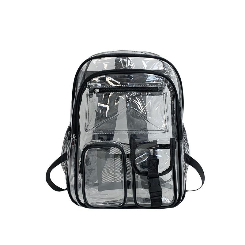 Fashionable Large Capacity Double-Layer Multi-Pocket Clear Pvc Backpack