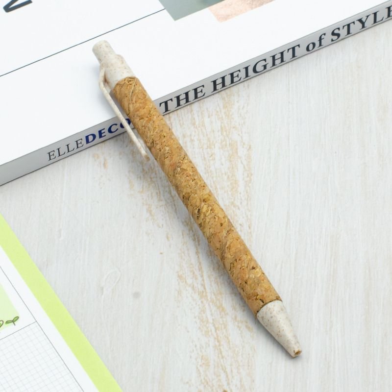 Simple Cork Environmental Protection Wheat Straw Material Ballpoint Pen