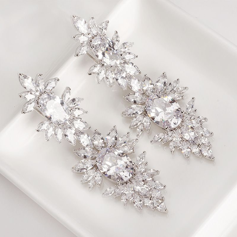 Exaggerated Fashion Zircon Rhinestone Earrings