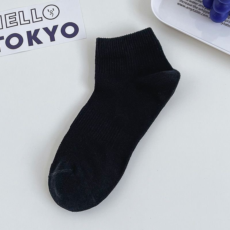 Solid Color Men Cotton Summer Thin Short Ankle Classic Socks Custom