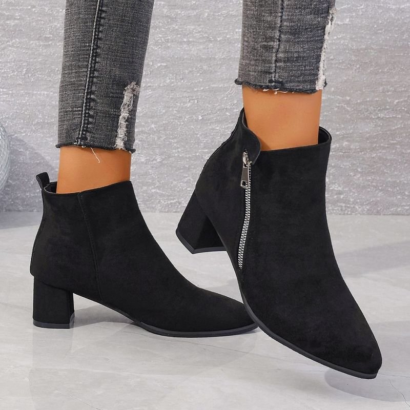 Autumn And Winter Women Vintage Simple Suede Ankle Boots