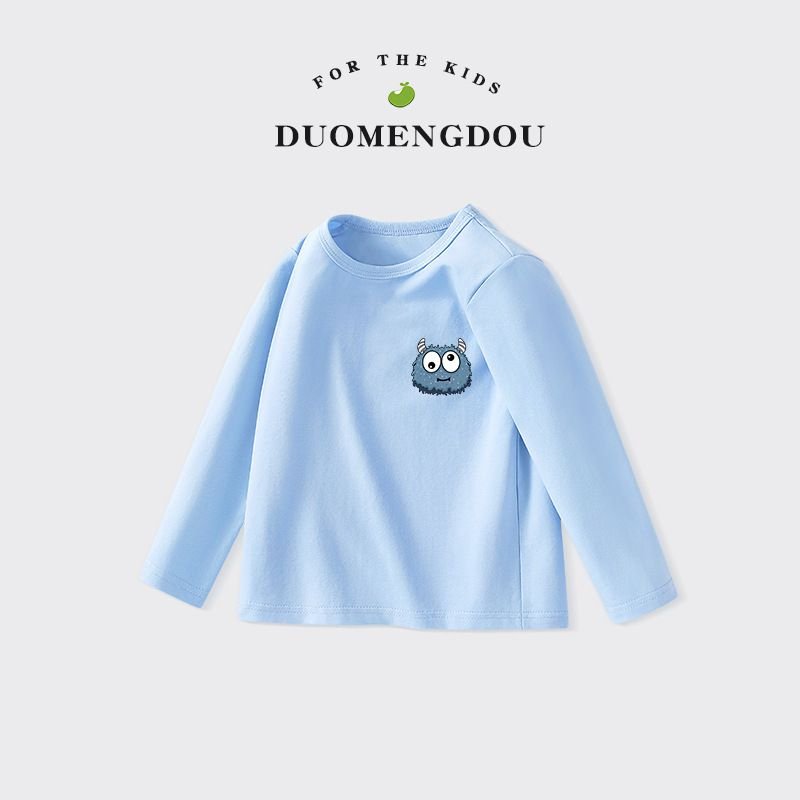 Kids Toddler Boys Girls Casual Cute Cartoon Print Long Sleeve Round Neck T-Shirt