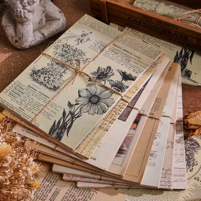 Retro Hand Account Material Diy Paper 30pcs