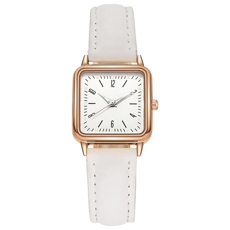 Fashion Women Fashion Luminous Girl'S Square Suede Leather Watch