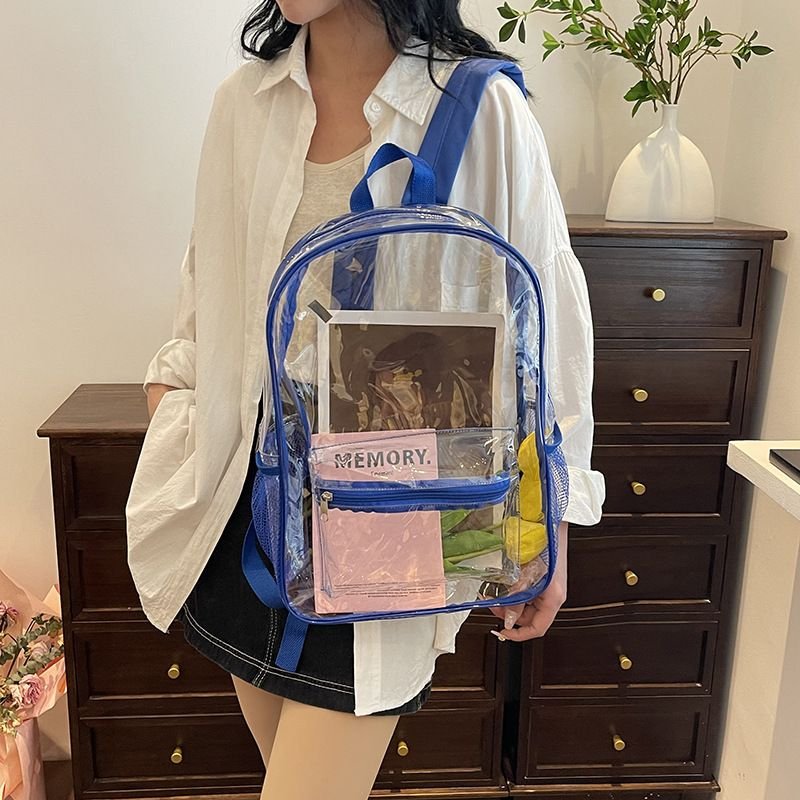 Simple Casual Large Capacity Clear Jelly Backpack