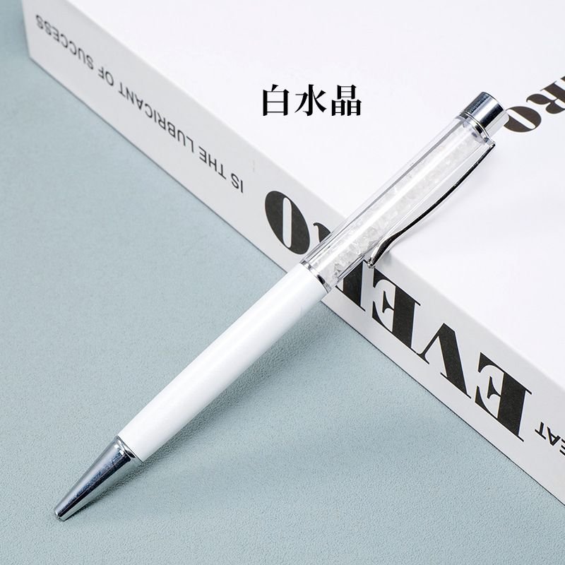 Simple Neutral Natural Crystal Gravel Ballpoint Pen