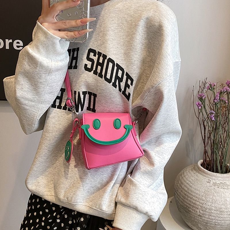 Kids Girls Fashion Casual Smiley Crossbody Bag