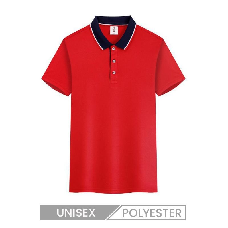 Unisex Color Matching Lapel Advertising Logo Custom Polo Shirt