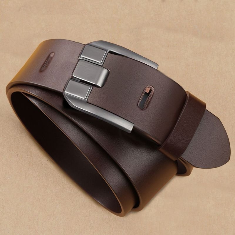 Men Fashion Casual Business Square Pin Buckle PU Belt