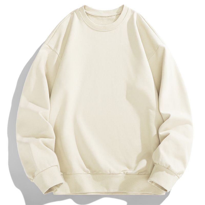 Men Spring Autumn Fashion Casual Basic Solid Color Plus Size Long Sleeve Round Neck Sweatshirts