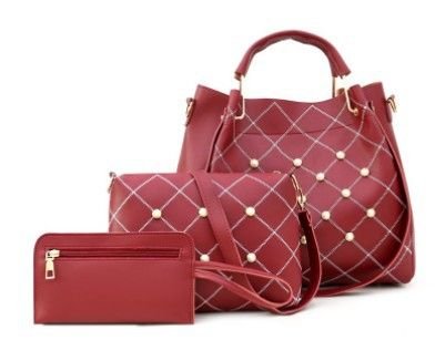 Women Fashion Large-Capacity Handbag Three-Piece Set