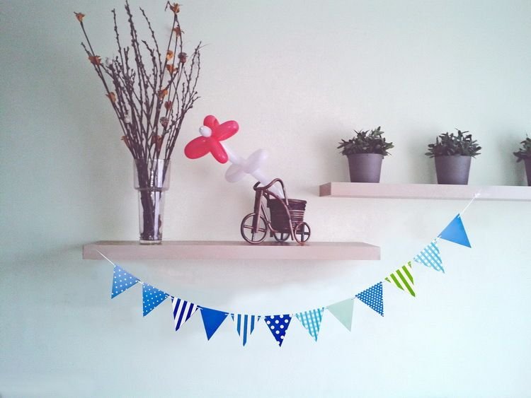 Birthday Party Paper Pennant Wave Point Colorful Flag Diy Banner